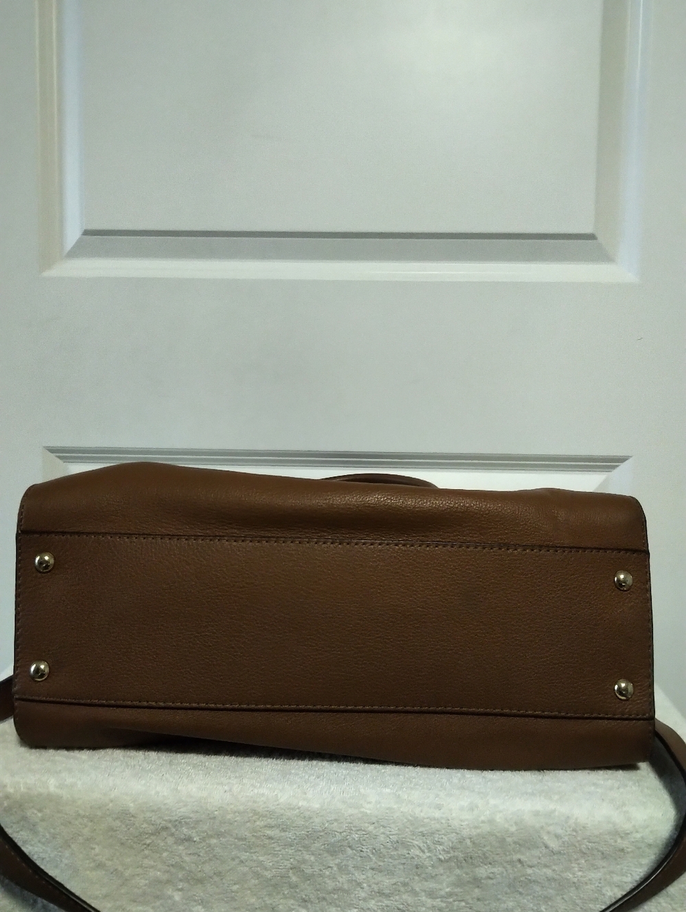 Michael Kors Hamilton East-West Brown Leather Satchel Bag - Picture 10 of 13